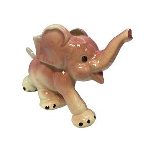 VINTAGE Pink Elephant Planter Rempel Diamond Pottery 1950’s